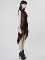 Black and Red Gothic Sexy Elegant Sleeveless Slim Fishtail Dress