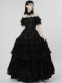 Black Gothic Vintage Gorgeous Lace Long Victorian Party Dress