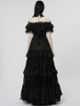 Black Gothic Vintage Gorgeous Lace Long Victorian Party Dress
