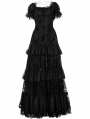 Black Gothic Vintage Gorgeous Lace Long Victorian Party Dress