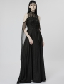 Black Elegant Gothic Sexy Off-the-Shoulder Slit Long Goddess Medieval Dress