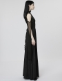 Black Elegant Gothic Sexy Off-the-Shoulder Slit Long Goddess Medieval Dress