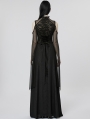 Black Elegant Gothic Sexy Off-the-Shoulder Slit Long Goddess Medieval Dress