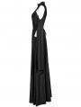 Black Elegant Gothic Sexy Off-the-Shoulder Slit Long Goddess Medieval Dress