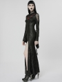 Black Gothic Sexy Elegant Long Sleeve Slit Party Dress