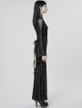 Black Gothic Sexy Elegant Long Sleeve Slit Party Dress