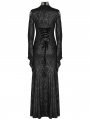 Black Gothic Sexy Elegant Long Sleeve Slit Party Dress