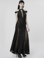 Black Elf Gothic Queen Sexy Elegant Long Dress with Detachable Cloak