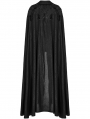 Black Gothic Printed Chiffon Lace Applique Lapel Long Cloak for Women