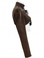 Black and Coffee Steampunk Handsome One-Arm Jacket for Women