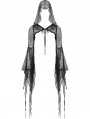 Black Gothic Spider Exaggerated Sleeves Hooded Cape for Women