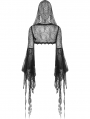 Black Gothic Spider Exaggerated Sleeves Hooded Cape for Women