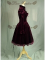 Wine Red Long Sleeves Gothic Victorian Style Lolita Dress