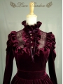 Wine Red Long Sleeves Gothic Victorian Style Lolita Dress