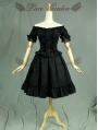 Black Off-the-Shoulder Short Sleeves Gothic Lolita Dress