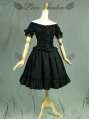 Black Off-the-Shoulder Short Sleeves Gothic Lolita Dress