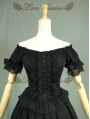 Black Off-the-Shoulder Short Sleeves Gothic Lolita Dress