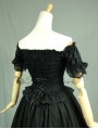 Black Off-the-Shoulder Short Sleeves Gothic Lolita Dress