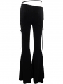 Black Gothic Vintage Sexy Velvet Lace Flared Trousers for Women