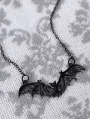 Black Gothic Punk Rock Retro Vampire Bat Pendant Necklace