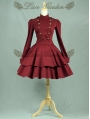 Red Long Sleeves Gothic Lolita Trench Coat Dress