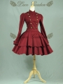 Red Long Sleeves Gothic Lolita Trench Coat Dress