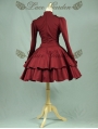 Red Long Sleeves Gothic Lolita Trench Coat Dress