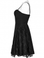 Black Gothic Corset Style Street Fashion Short Slip Dress