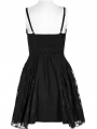 Black Gothic Corset Style Street Fashion Short Slip Dress