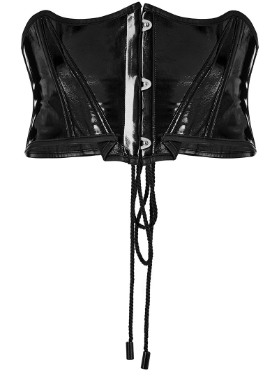 Black Gothic Punk Multi-Segmented Bat Shape Cincher