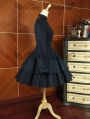Black Long Sleeves Gothic Lolita Trench Coat Dress