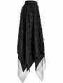 Black Gothic Street Fashion Asymmetrical Layered Half Skirt