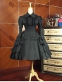 Black Long Sleeves Classic Gothic Lolita Dress