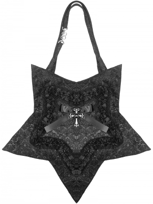 Black Gothic Cross Star Handbag