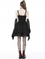 Black and Red Gothic Cute Bow Strap Mini Dress