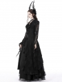 Black Gothic Romantic Hollow Out Sexy Lace Long Shirt Dress