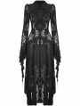 Black Gothic Romantic Hollow Out Sexy Lace Long Shirt Dress