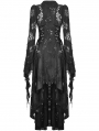 Black Gothic Romantic Hollow Out Sexy Lace Long Shirt Dress