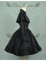 Black/White Long Sleeves Gothic Lolita Cape Coat Dress