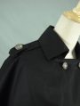 Black/White Long Sleeves Gothic Lolita Cape Coat Dress