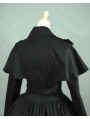 Black/White Long Sleeves Gothic Lolita Cape Coat Dress