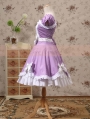 Purple and White Short Sleeves Bow Sweet Lolita Dress
