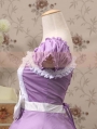 Purple and White Short Sleeves Bow Sweet Lolita Dress