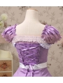 Purple and White Short Sleeves Bow Sweet Lolita Dress