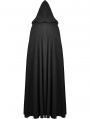 Black Gothic Punk Warrior Hooded Long Cape Coat for Women