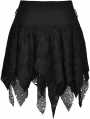 Black Gothic Irregular Messy Mesh Short Skirt