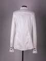 White Long Sleeves Bowtie Gothic Blouse for Men