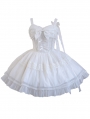 Blue/White Bright Moonlight Bowknot Classic Lolita JSK Dress