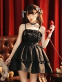Black/White Sweetheart Ruffle Sweet Sleeveless Lolita JSK Dress