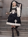 Immortal Song Black Ruffle Square Neckline Classic Lolita JSK Dress